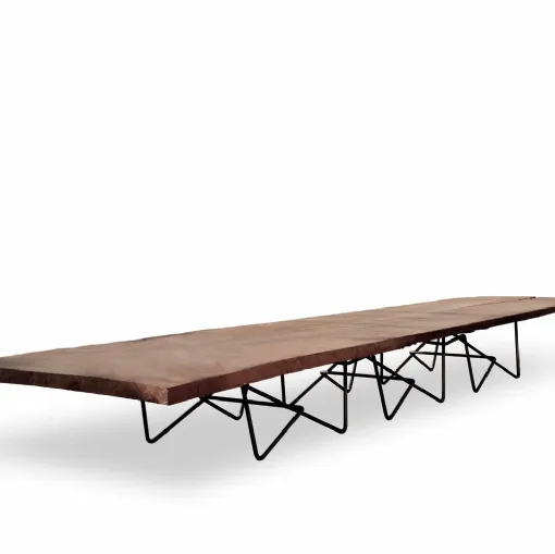 Table in wood and iron.