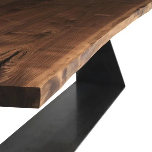 Riva 1920 table in wood and iron