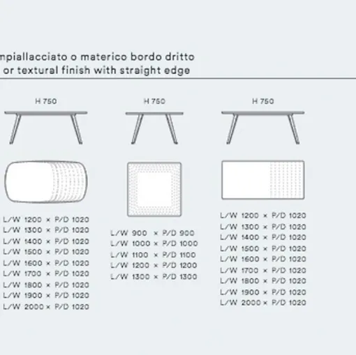 table technical sheet design