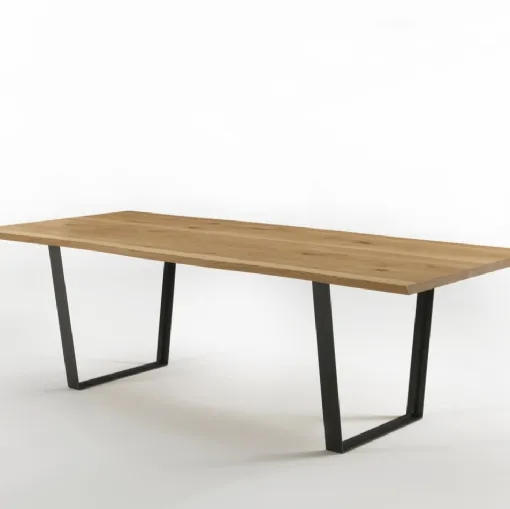 Riva 1920 table in wood and iron