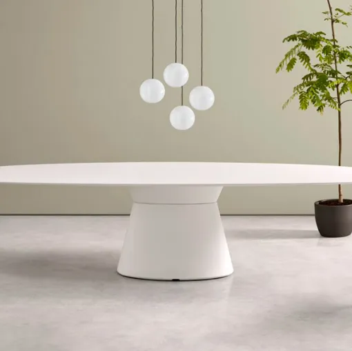 elliptical table with oval top