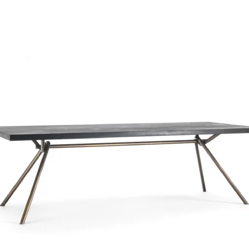 Riva 1920 table in wood and iron