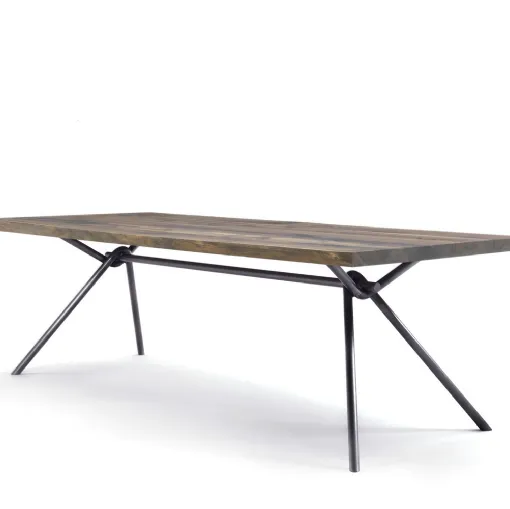 Riva 1920 table in wood and iron