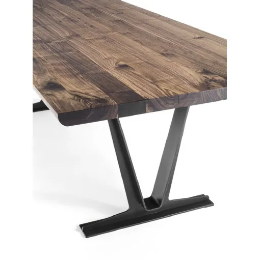Riva 1920 table in wood and iron