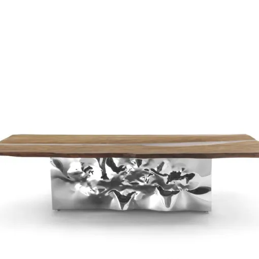 Table in wood and steel
