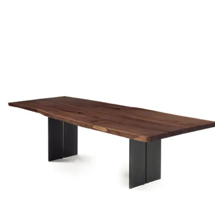 Riva 1920 table in wood and iron