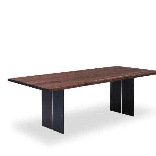 Riva 1920 table in wood and iron