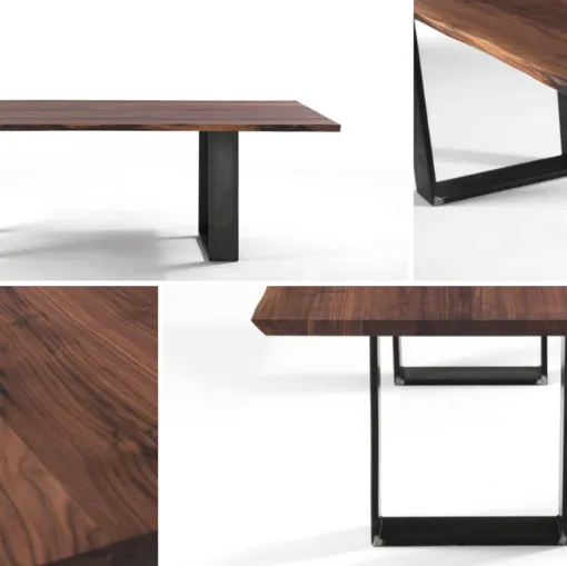Riva 1920 table in wood and iron