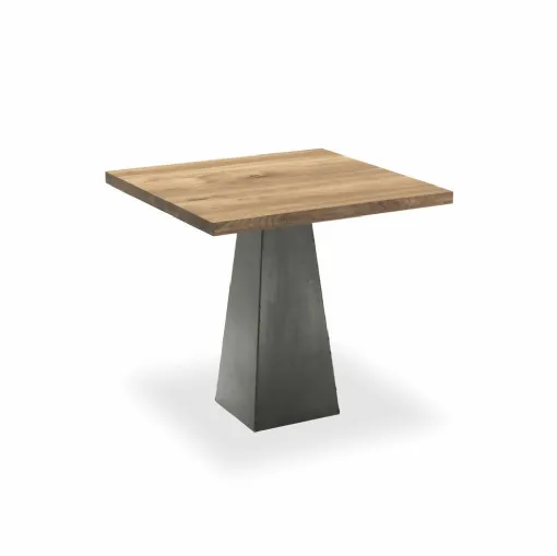 Pyramid wood and iron table