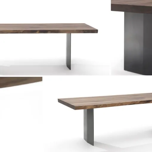 Riva 1920 table in wood and iron