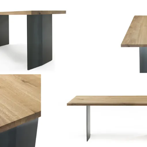 Riva 1920 table in wood and iron